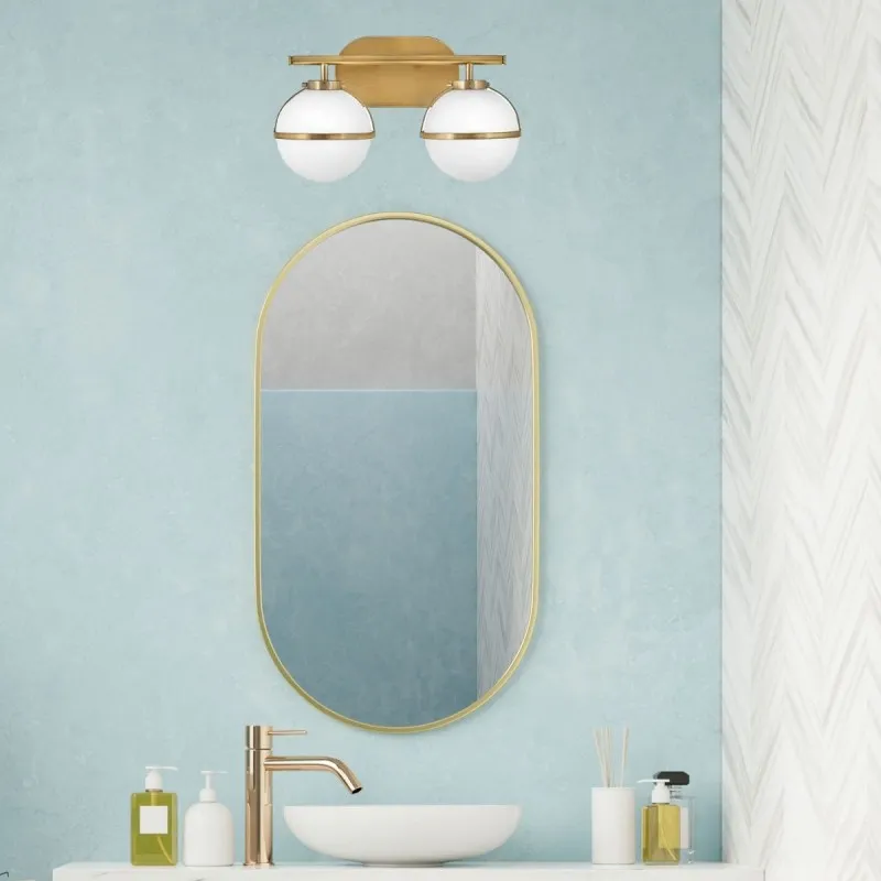 Applique Salle de Bain Hollis 2x60W E14 Laiton