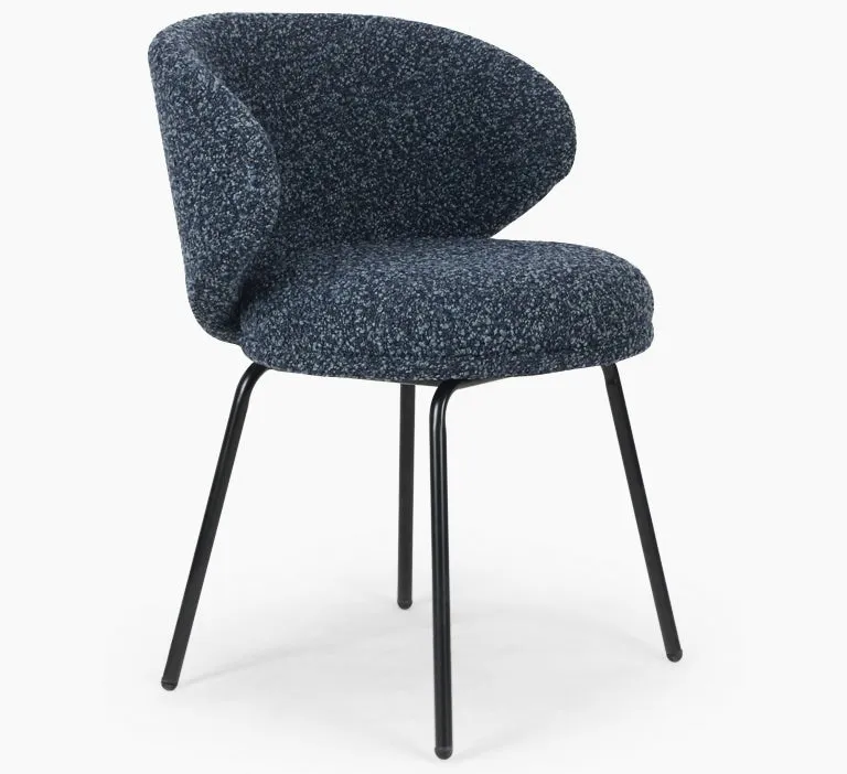 Chaise SAVIO tweed jaune miami & laiton 