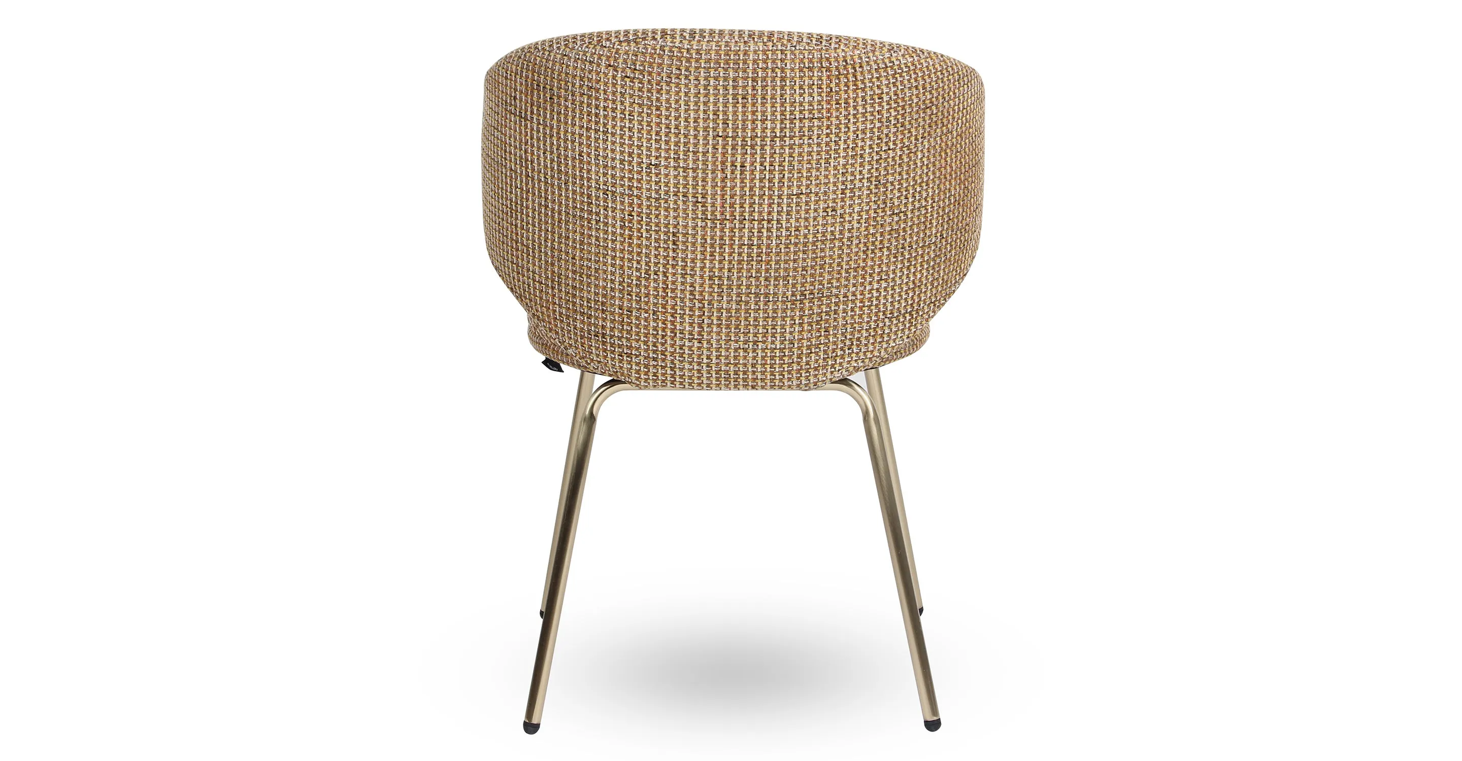 Chaise SAVIO tweed jaune miami & laiton 