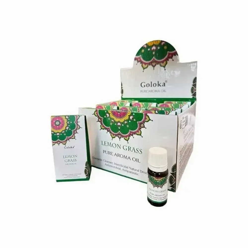 Goloka lemon grass fragrance oil 10ml x 12