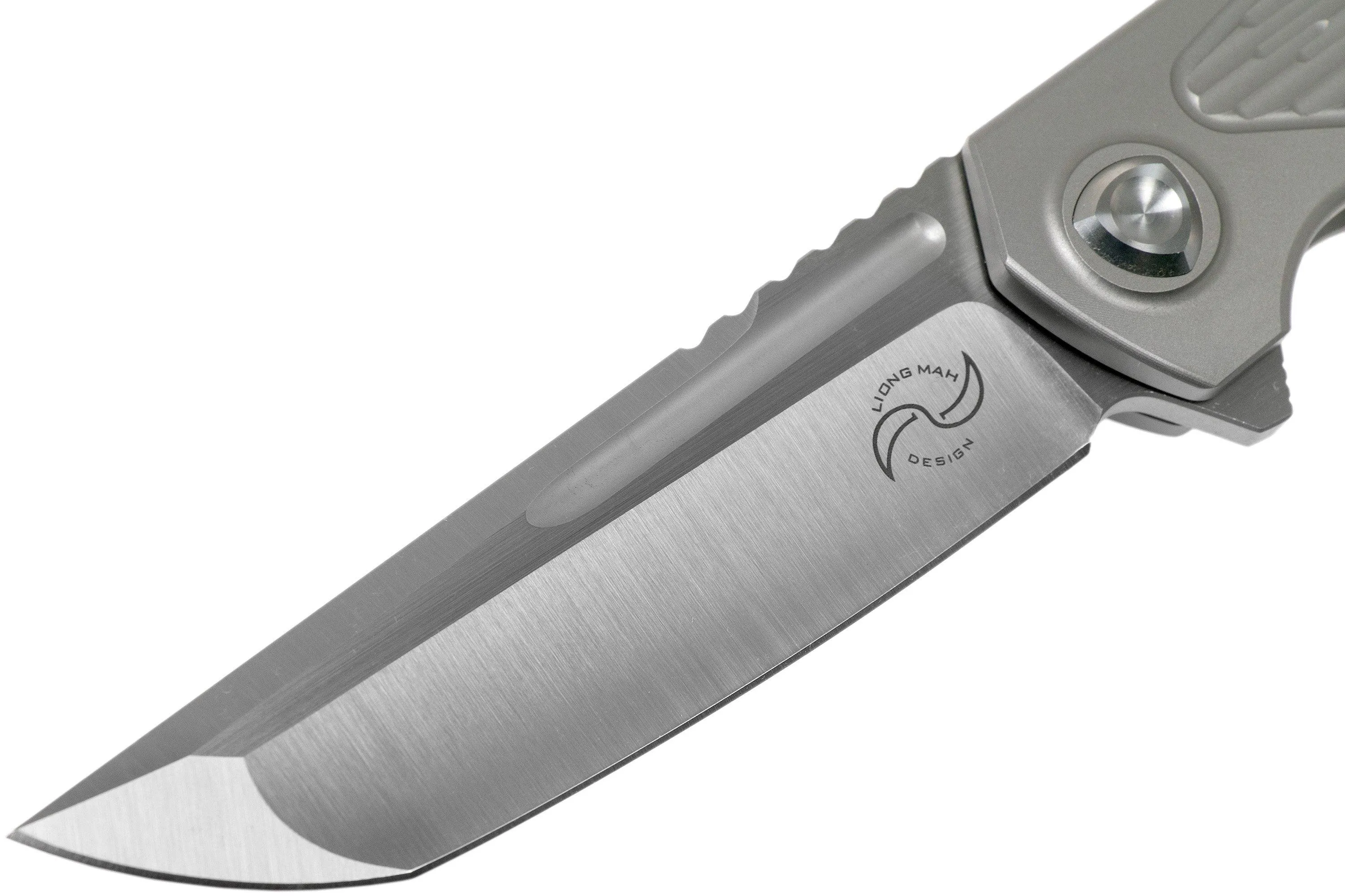  Liong Mah Warrior Two V3 Textured Titanium couteau de poche
