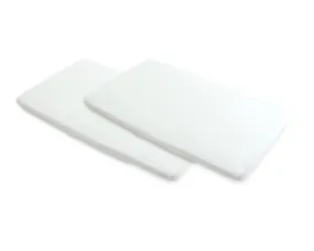 Lot de 2 draps-housses pour lit de voyage Iris blanc