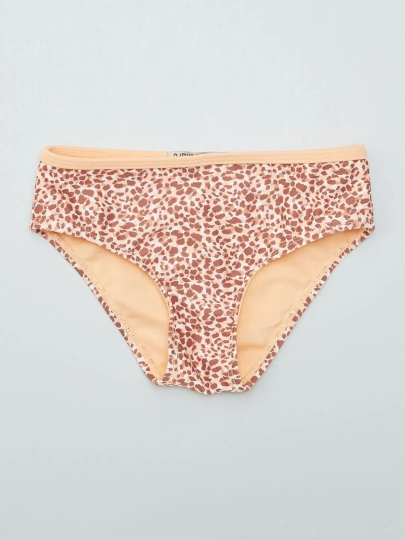 Maillot de bain imprimé - 2 pièces - Marron