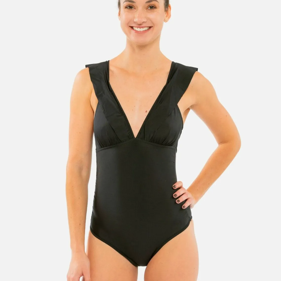 Maillot de bain menstruel  noir en nylon | 3 Suisses