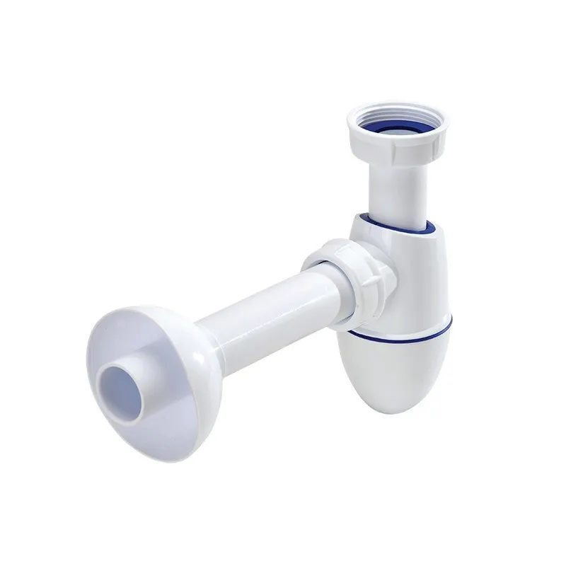 Nicoll Siphon de lavabo Easyphon avec joint moulé 5/4 Ø 32 mm, avec couvercle rosace et tuyau d'évacuation(0202073)
