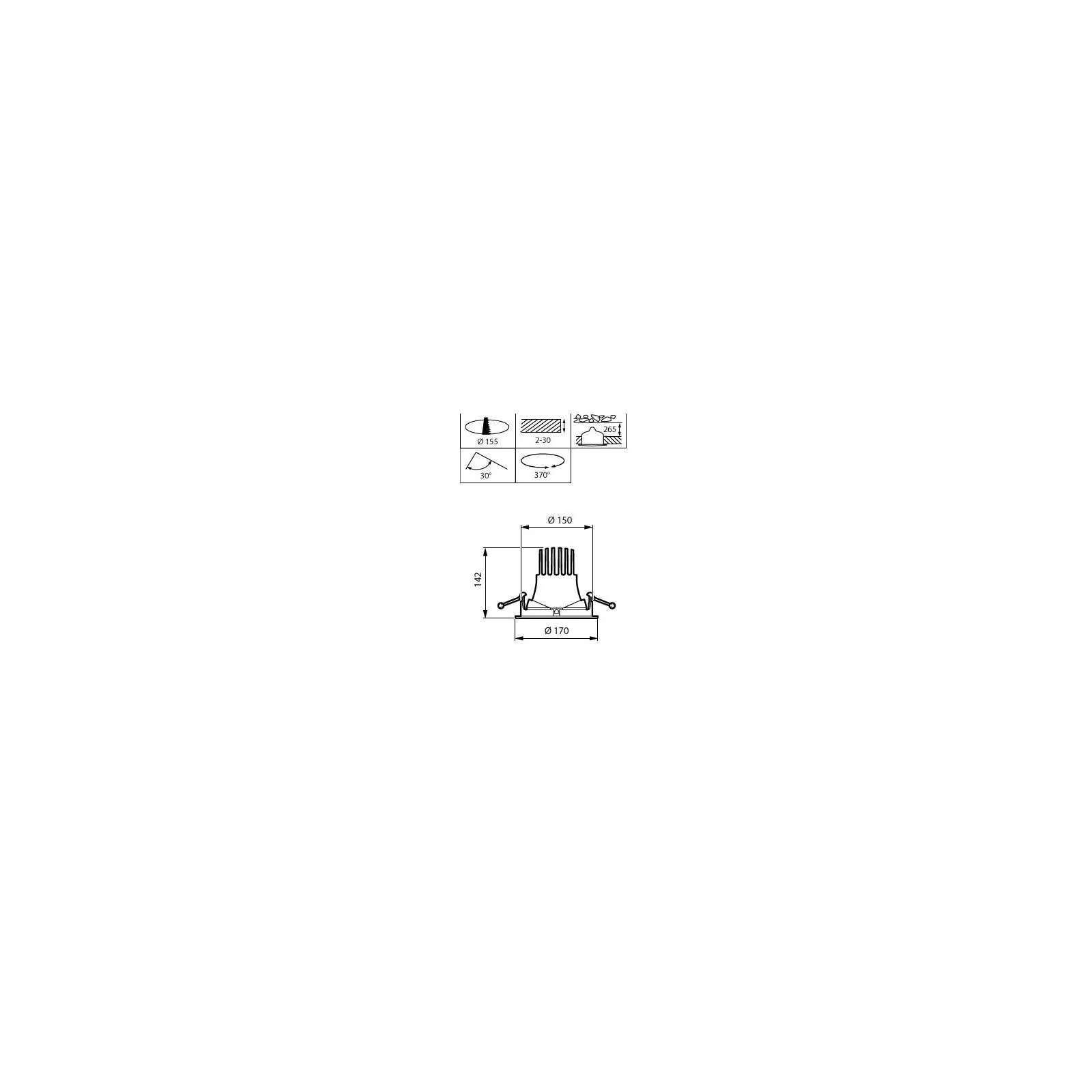 Philips Spot LED LuxSpace Accent Performance RS781B 31.5W 3900lm 36D - 830 Blanc Chaud | 170mm
