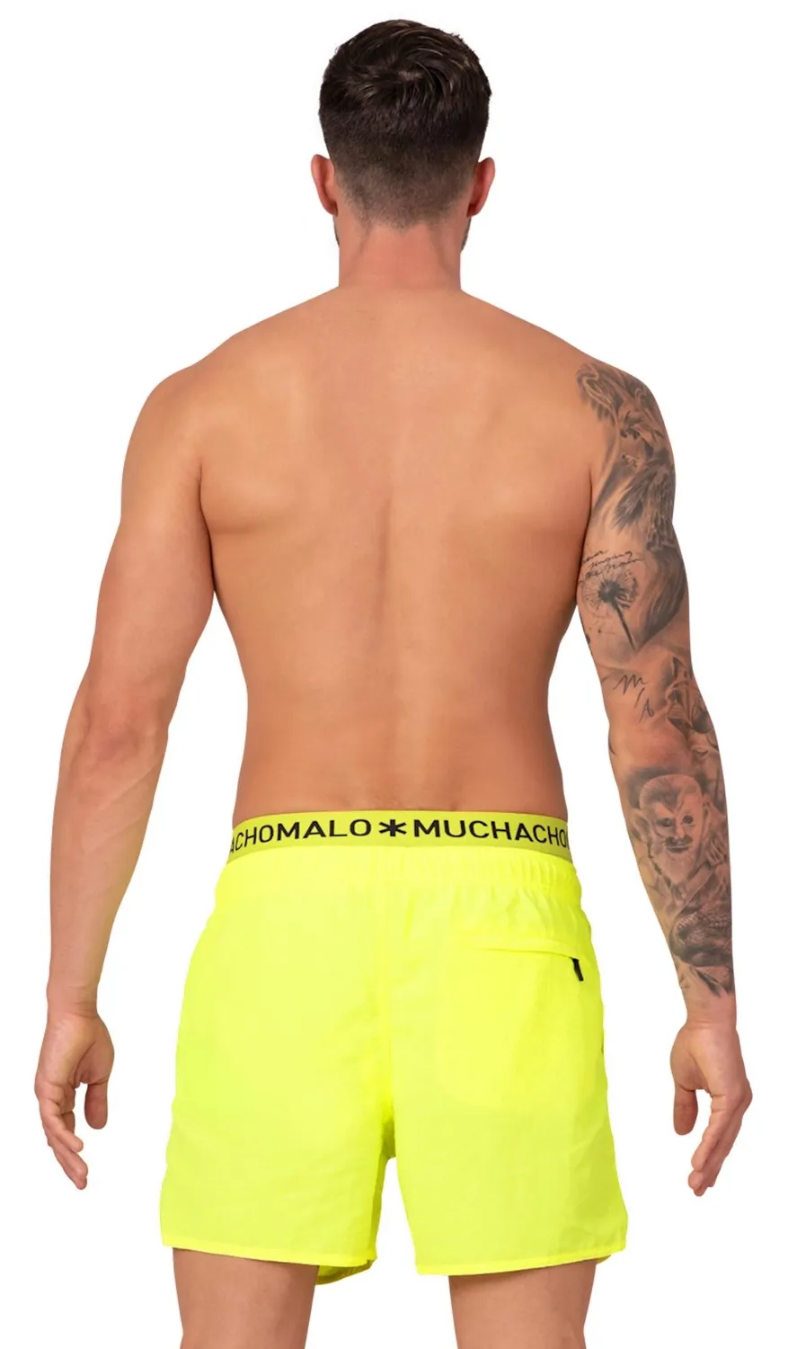 Short de Bain Muchachomalo Homme Solid Neon Yellow