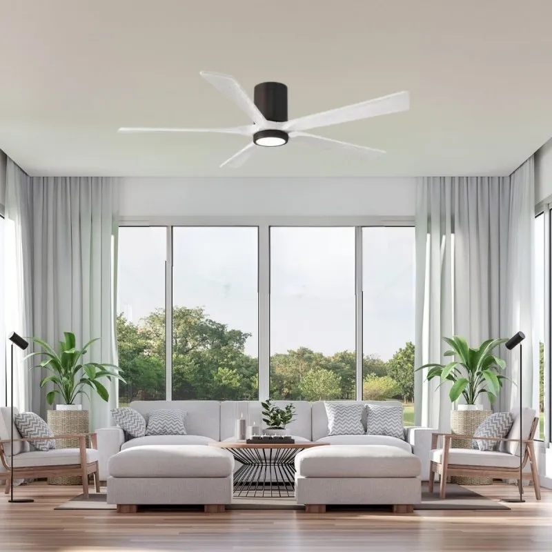 Ventilateur de Plafond avec lampe Irene 152cm Bronze Blanc